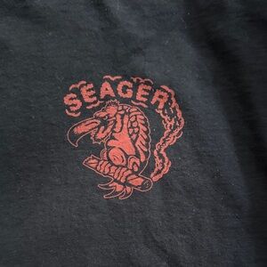 Gently Used Seager Western Grit Black T-Shirt with Red Graphic